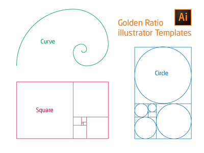 Golden Ratio illustrator Template AI+SVG