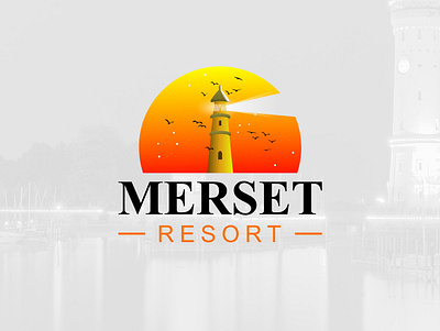 Merset Resort brand design illustration logo logo design logo designer logodesign mercusuar resort