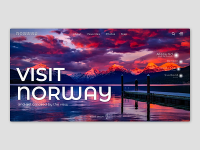 Norway design landing page typography ui ux website