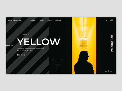 Yellow design landing page typography ui ux website