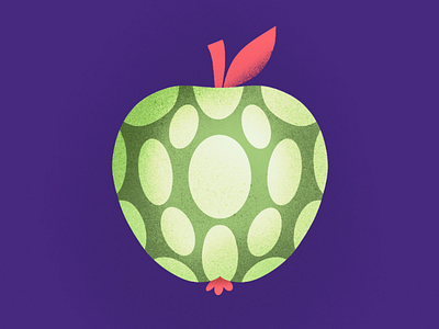 Apple apple dots flat fruit illustration pattern procreate