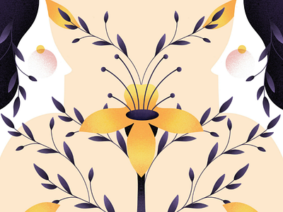 Blooming flat nature flower illustration procreate scent