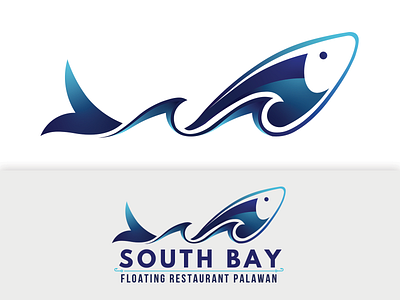 Fish and Wave Logo brand branding branding design design fish fish logo logo waves