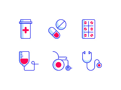Medical Icons Set hospital icon lineicon medical minimalism pills tablets vector