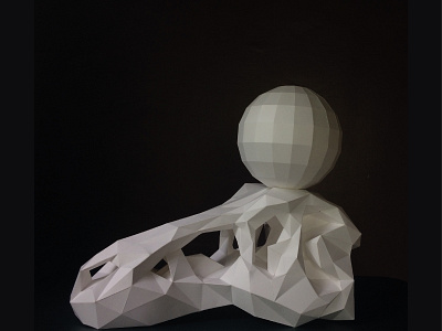 The world is a sphere. There is no East or West. geometric lowpoly origami paperart papercraft sculpture