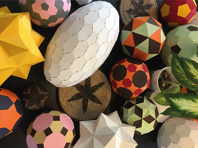 Microscopium geometric handmade origami paperart papercraft papercut polyhedron