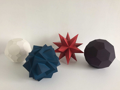 Copernicus dodecahedron geometric lowpoly origami paperart papercut