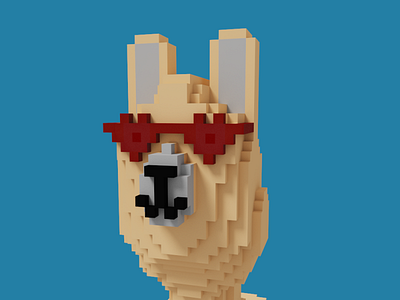 Crypto Llama voxel