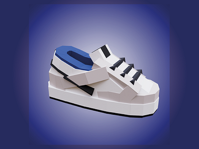 x200- voxel footwear 3d animation lowpoly motion graphics