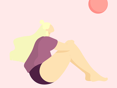 Soft pink character illustration design icon illustration vector