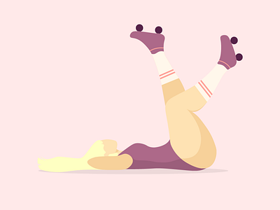 Soft pink character illustration design flat icon illustration ui vector