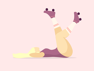 Soft pink character illustration