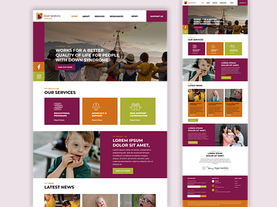 Redesign of the landing page Down Syndrome Australia