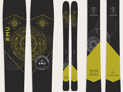 La Cabra Gorda backcountry black celestial dark geometric ski graphics skis winter