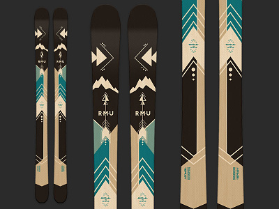 Rippah arrows black dark freestyle geometric mountains park ski graphics skis snow winter