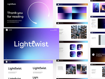 Lighttwist - brand design branding design gradient graphic design icon light logo logotype typography vector