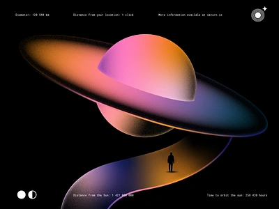 Saturn - illustrations & logo abstract brand design brand identity branding design gradient graphic design icon illustration logo planet saturn vector