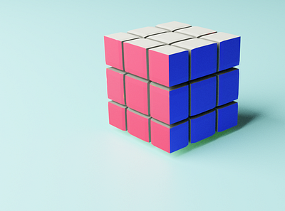 3D Rubik's Cube 3d modeling