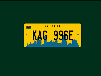 Kenyan Licence Plate Design design dribbbleweeklywarmup gimp illustration inkscape kenya kenyan licence plate nairobi nairobi blue nairobi cityscape number plate registration vector vehicle week 5