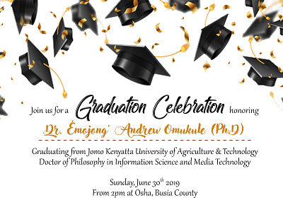 Simple graduation invite 2 design minimal typography