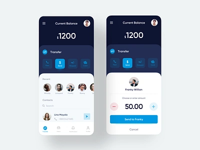 Money Transaction App Volume 1 balance credit card dollar financial financialapp gooddesign inbox mastercard money money transfer moneytransaction notifications postcard postpaid prepaid requestmoney sendmoney standardcolor worldclassdesign
