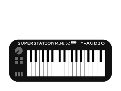 SUPERSTATION MINI 32 design graphic design illustration keyboard vector
