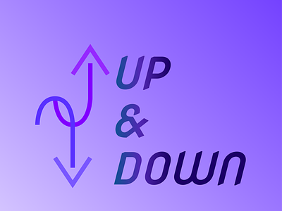 UP & DOWN design down graphic design illustration logo up up and down vector