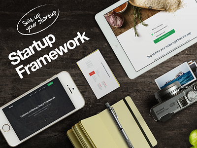 Startup Framework: Perfect for Startups components css framework html project site startup ui ui kit ux video