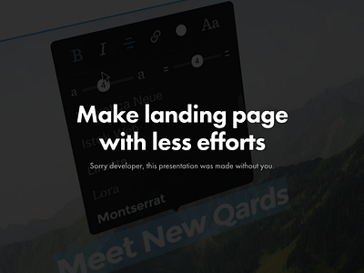 Make Landing Page with Less Efforts dragdrop landing qards ui ux wordpress