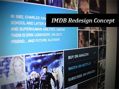 IMDB Redesign Concept concept design film imdb interface movie ui web design