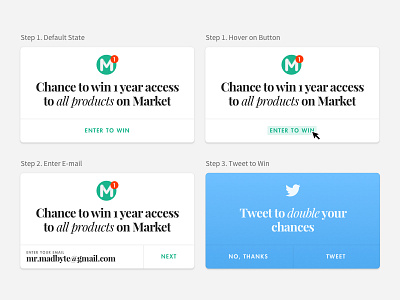 Market Popup WIP market popup subscribe tweet