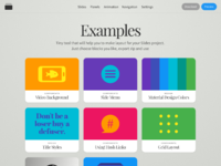 Slides: examples page by Vladimir Kudinov for Designmodo on Dribbble