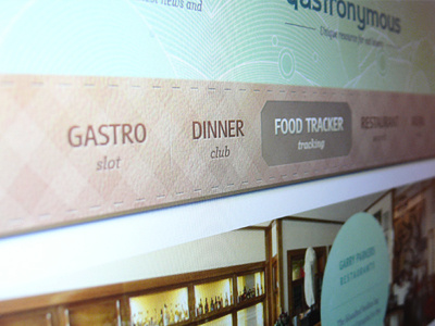 Gastronymous Navigation design food menu navigation ui