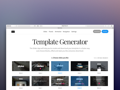 Slides: Generator generator gradient presentation psd sketch slides thumb ui ui kit