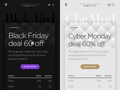 Email Black Friday & Cyber Monday black friday cyber monday email newsletter