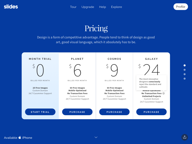 Slides: Pricing Table Blue framework photoshop price table pricing pricing table psd sketch slide slides ui ui kit ux