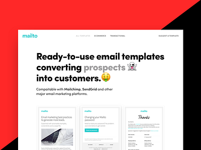 Mailto: Ready-to-use email templates ecommerce email email templates fashion launch logo mailchimp newsletter product purchase sendgrid template