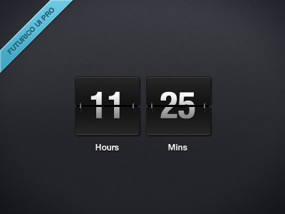 Time from Futurico UI Pro clean component dark date design futurico interface time ui web