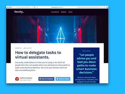Foculty — Create your business by doing clear instructions business course guide instruction landing lesson material design tutorial