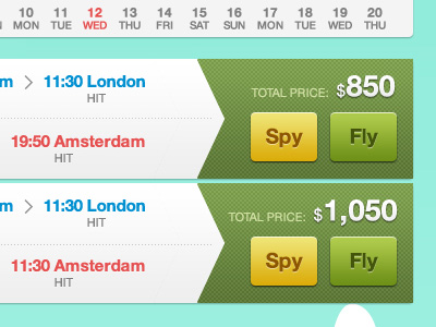 Total price fly price spy ticket travel