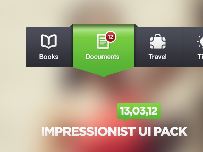 Impressionist UI Pack Sneak Peek button component edit impressionist kit pack ui