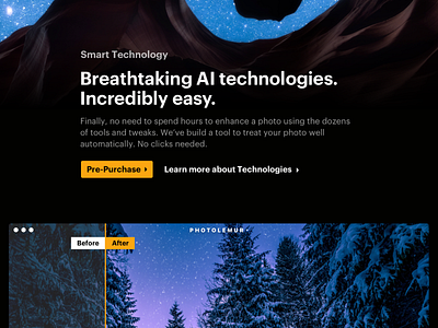 Landing Page Design for Photo Editor