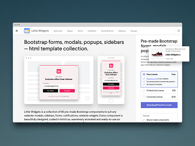 Little Widgets 2: Bootstrap forms, modals, popups, sidebars