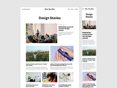 Nice, Very Nice Blog: WIP articles blog blog design magazine minimalist posts story