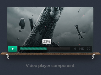 Video Player Component component freebie interface player psd ui user interface ux video