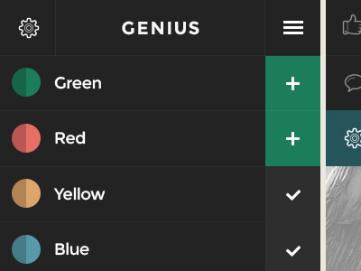 Square UI square colors palette iphone menu ui ux ui kit psd free kit