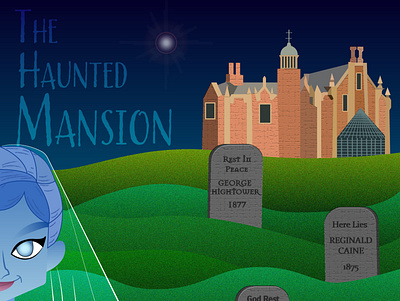 The Haunted Mansion adobe art color design disney disney world graphic halloween haunted mansion illustration illustrator layout spooky vector