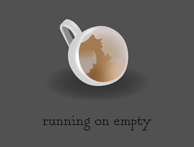Running on Empty 3d adobe art burnout coffee color design gradient graphic illustration illustrator vector