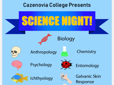 Science Night Poster design illustrator layout poster science vector