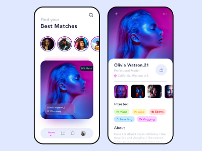 Match Maker App Concept branding dailyuichallenge datting datting app design match match finder mobile app partner finder social media tinder ui ux valentine